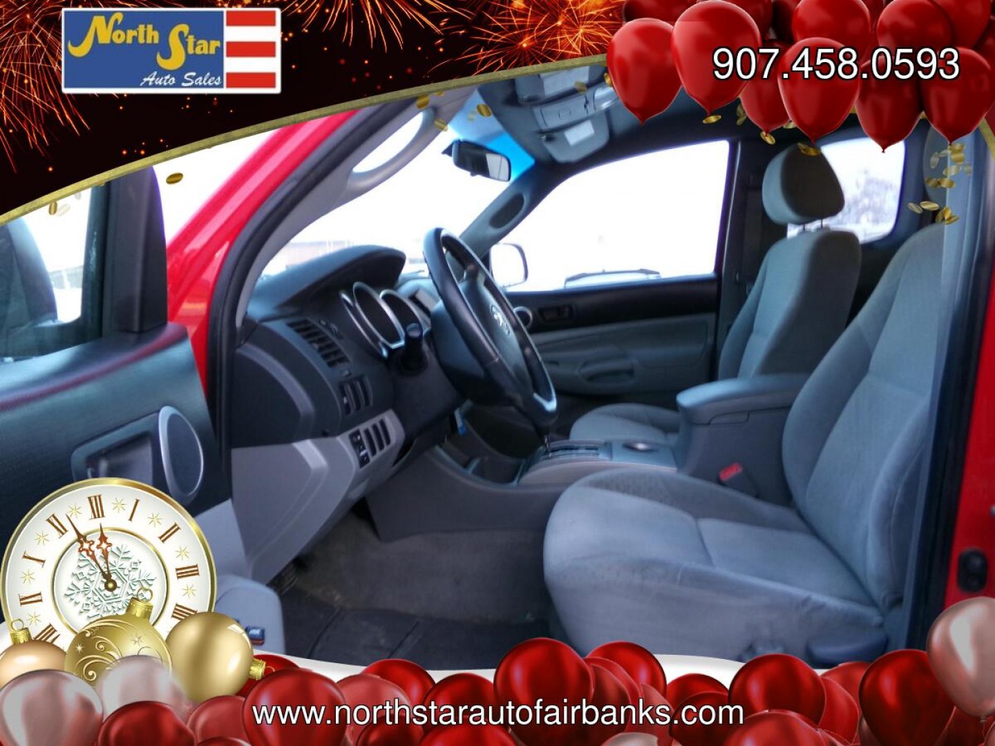 2008 Red Toyota Tacoma Access Cab V6 4WD (5TEUU42N28Z) with an 4.0L V6 DOHC 24V engine, 5-Speed Automatic Overdrive transmission, located at 2630 Philips Field Rd., Fairbanks, AK, 99709, (907) 458-0593, 64.848068, -147.780609- Photo#4