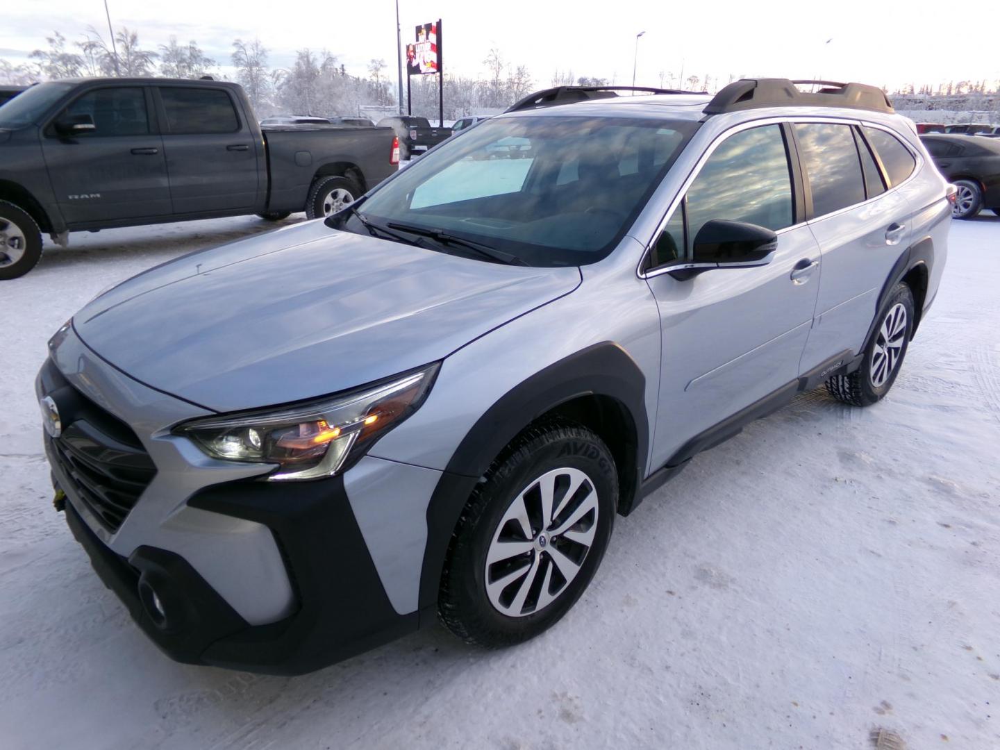 2025 Silver Subaru Outback Premium (4S4BTAFC1S3) with an 2.5L H4 DOHC 16V engine, CVT transmission, located at 2630 Philips Field Rd., Fairbanks, AK, 99709, (907) 458-0593, 64.848068, -147.780609 - Photo#0