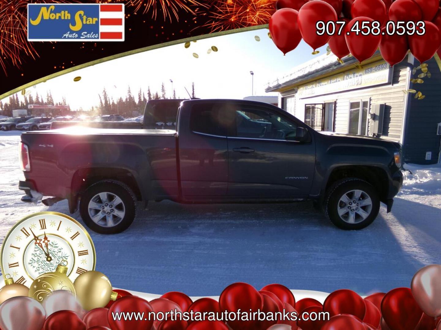 2016 Grey GMC Canyon SLE Ext. Cab 4WD (1GTH6CE38G1) with an 3.6L V6 DOHC 24V engine, 6A transmission, located at 2630 Philips Field Rd., Fairbanks, AK, 99709, (907) 458-0593, 64.848068, -147.780609- Photo#2