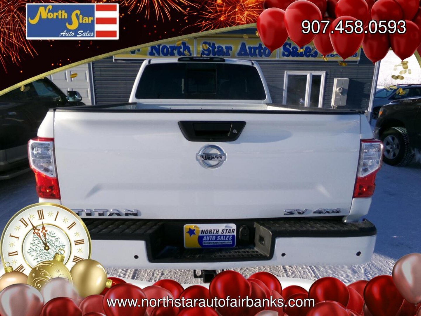 2022 White Nissan Titan SV King Cab 4WD (1N6AA1CD3NN) with an 5.6L V8 DOHC 32V engine, 9A transmission, located at 2630 Philips Field Rd., Fairbanks, AK, 99709, (907) 458-0593, 64.848068, -147.780609- Photo#3