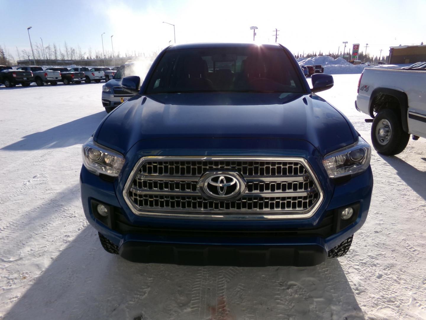 2016 Blue Toyota Tacoma SR5 Double Cab Long Bed V6 5AT 4WD (3TMCZ5AN6GM) with an 3.6L V6 DOHC 24V engine, 5A transmission, located at 2630 Philips Field Rd., Fairbanks, AK, 99709, (907) 458-0593, 64.848068, -147.780609 - Photo#1