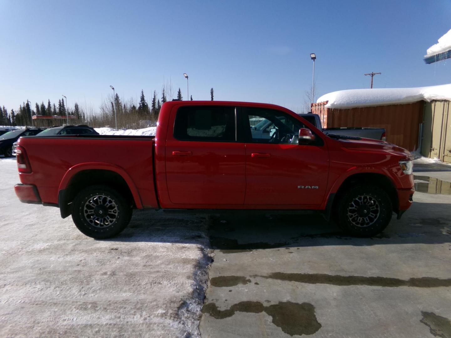 2019 Red Dodge 1500 Laramie Crew Cab SWB 4WD (1C6SRFJT7KN) with an 5.7L V8 OHV 16V engine, 8A transmission, located at 2630 Philips Field Rd., Fairbanks, AK, 99709, (907) 458-0593, 64.848068, -147.780609 - Photo#2
