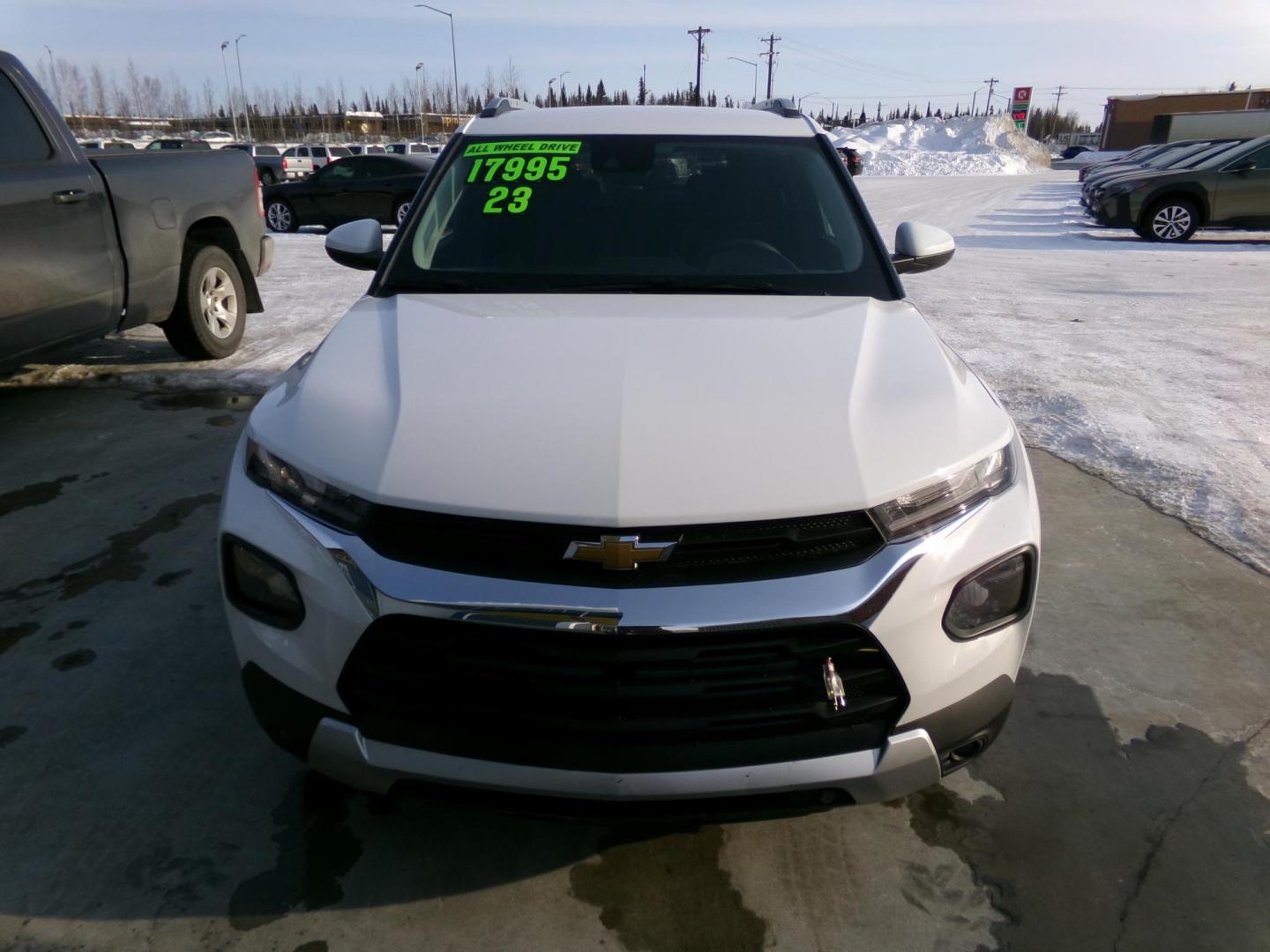 2023 White Chevrolet Trailblazer LT AWD (KL79MRSL4PB) with an 1.3L L3 DOHC 12V engine, 9A transmission, located at 2630 Philips Field Rd., Fairbanks, AK, 99709, (907) 458-0593, 64.848068, -147.780609 - Photo#1
