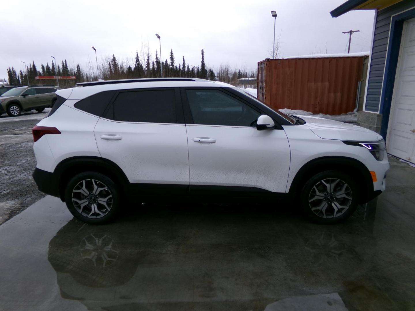 2021 White Kia Seltos EX (KNDERCAA0M7) with an 2.0L L4 DOHC 16V engine, CVT transmission, located at 2630 Philips Field Rd., Fairbanks, AK, 99709, (907) 458-0593, 64.848068, -147.780609 - Photo#2