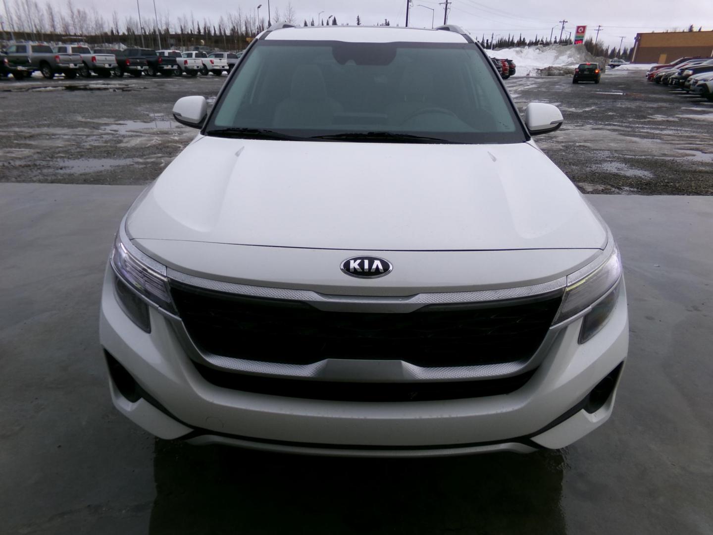 2021 White Kia Seltos EX (KNDERCAA0M7) with an 2.0L L4 DOHC 16V engine, CVT transmission, located at 2630 Philips Field Rd., Fairbanks, AK, 99709, (907) 458-0593, 64.848068, -147.780609 - Photo#1