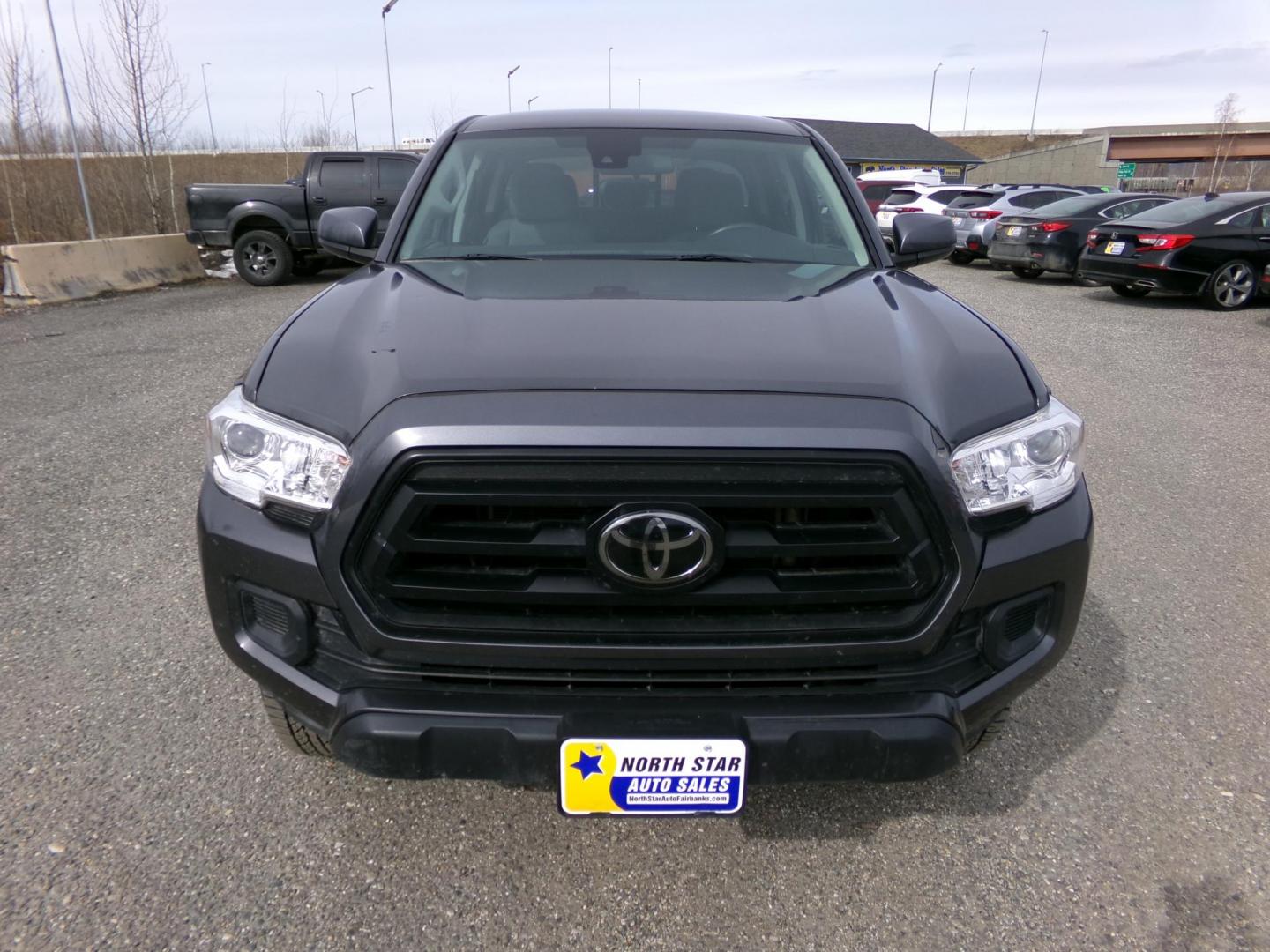 2021 Grey Toyota Tacoma SR5 Double Cab Long Bed V6 6AT 4WD (3TMCZ5AN3MM) with an 3.5L V6 DOHC 24V engine, 6A transmission, located at 2630 Philips Field Rd., Fairbanks, AK, 99709, (907) 458-0593, 64.848068, -147.780609 - Photo#1