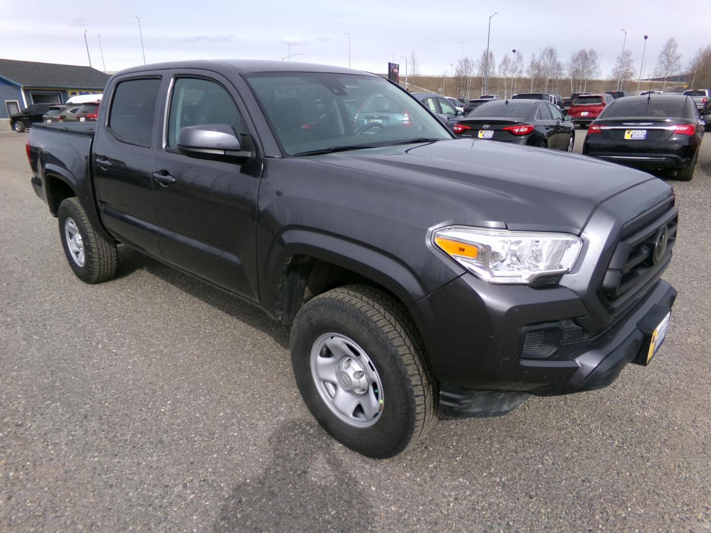 2021 Grey Toyota Tacoma SR5 Double Cab Long Bed V6 6AT 4WD (3TMCZ5AN3MM) with an 3.5L V6 DOHC 24V engine, 6A transmission, located at 2630 Philips Field Rd., Fairbanks, AK, 99709, (907) 458-0593, 64.848068, -147.780609 - Photo#0