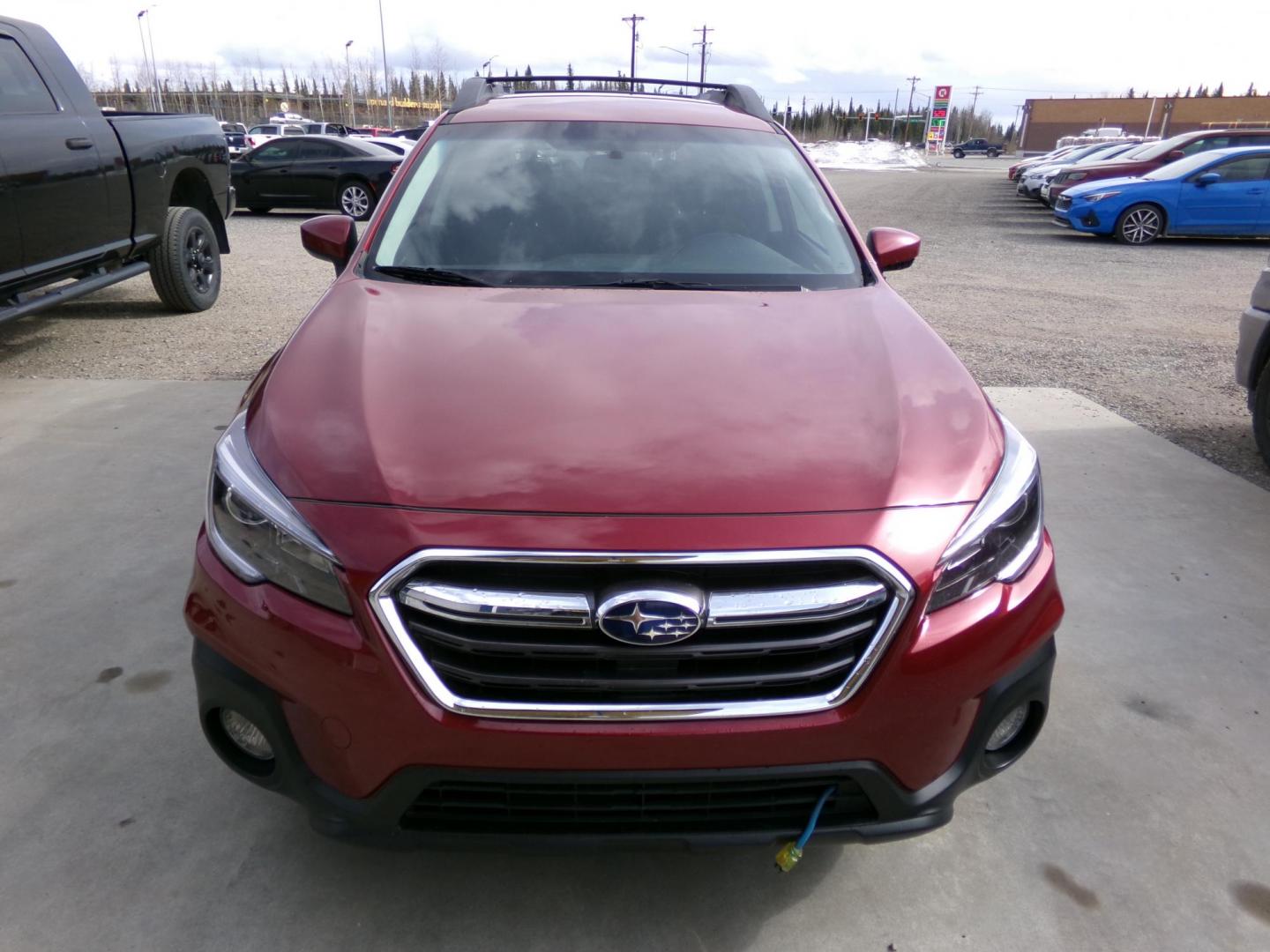 2018 Red Subaru Outback 2.5i Premium (4S4BSACC0J3) with an 2.5L H4 DOHC 16V engine, CVT transmission, located at 2630 Philips Field Rd., Fairbanks, AK, 99709, (907) 458-0593, 64.848068, -147.780609 - Photo#1
