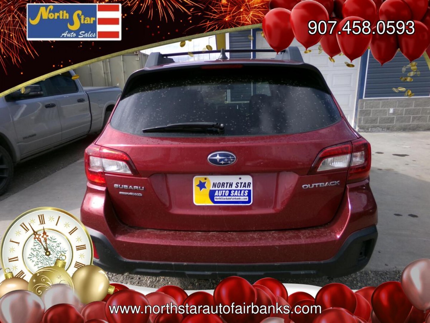 2018 Red Subaru Outback 2.5i Premium (4S4BSACC0J3) with an 2.5L H4 DOHC 16V engine, CVT transmission, located at 2630 Philips Field Rd., Fairbanks, AK, 99709, (907) 458-0593, 64.848068, -147.780609- Photo#3