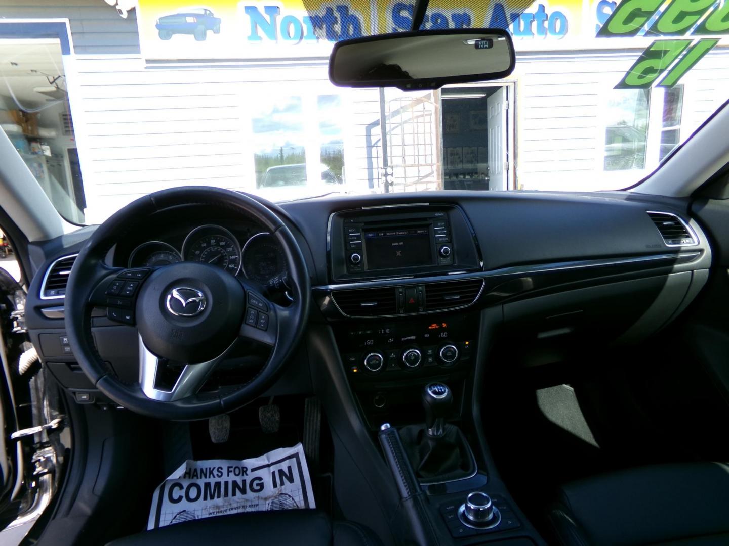 2015 Black Mazda Mazda6 i Touring (JM1GJ1V52F1) with an 2.5L L4 DOHC 16V engine, 6-Speed Automatic transmission, located at 2630 Philips Field Rd., Fairbanks, AK, 99709, (907) 458-0593, 64.848068, -147.780609 - Photo#6