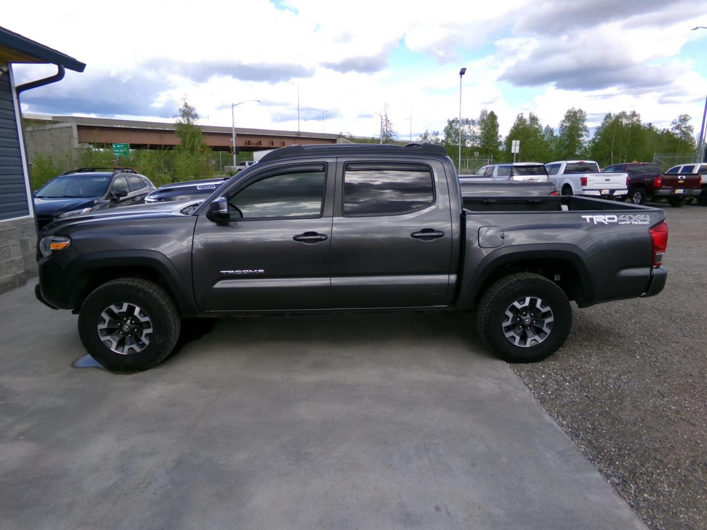 2017 Grey Toyota Tacoma SR5 Double Cab Long Bed V6 6AT 4WD (3TMCZ5AN5HM) with an 3.6L V6 DOHC 24V engine, 6A transmission, located at 2630 Philips Field Rd., Fairbanks, AK, 99709, (907) 458-0593, 64.848068, -147.780609 - Photo#2