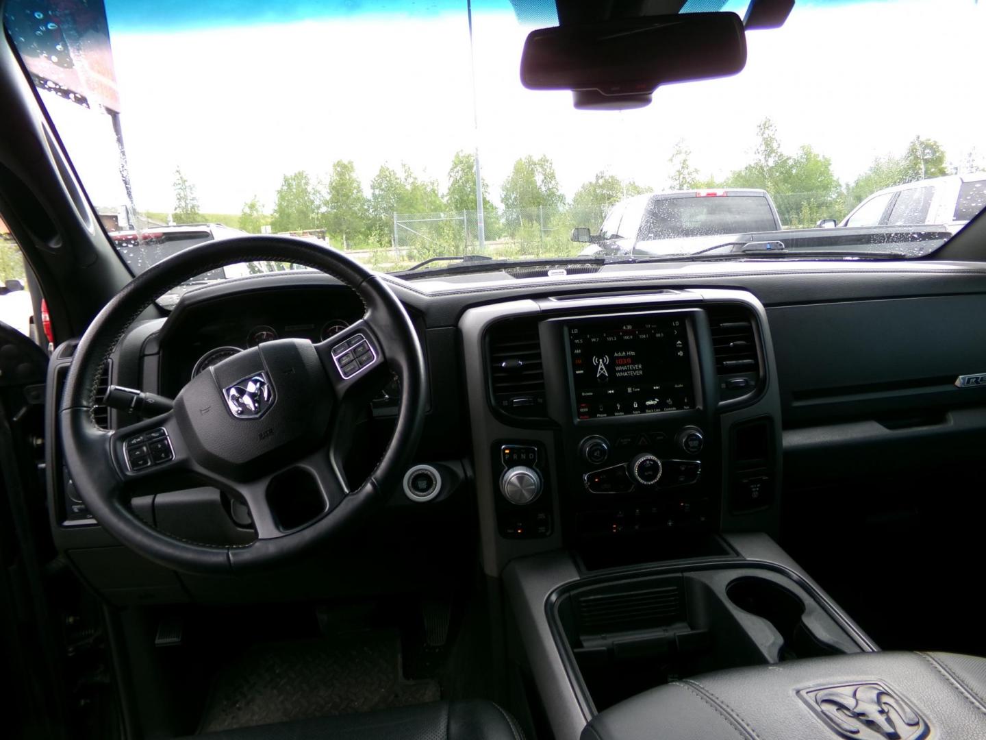 2018 Black Dodge 1500 Rebel Crew Cab SWB 4WD (1C6RR7YT3JS) with an 5.7L V8 OHV 16V engine, 8A transmission, located at 2630 Philips Field Rd., Fairbanks, AK, 99709, (907) 458-0593, 64.848068, -147.780609 - Photo#6