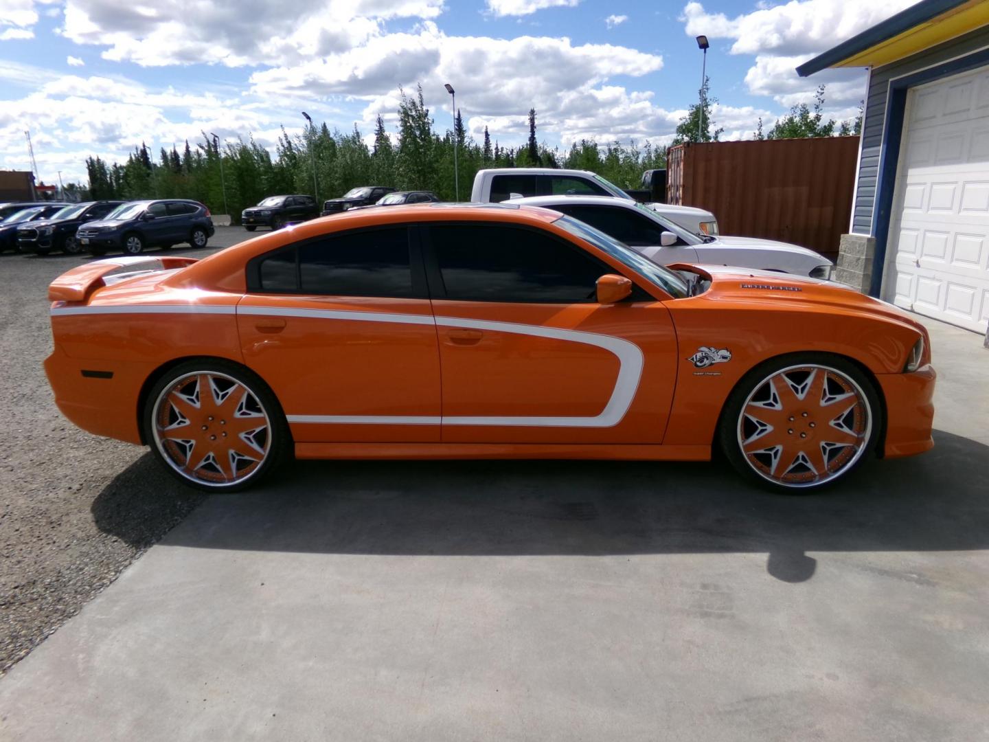 2013 Orange /Orange Dodge Charger R/T AWD (2C3CDXDT3DH) with an 5.7L V8 OHV 16V engine, 5-Speed Automatic transmission, located at 2630 Philips Field Rd., Fairbanks, AK, 99709, (907) 458-0593, 64.848068, -147.780609 - Photo#2