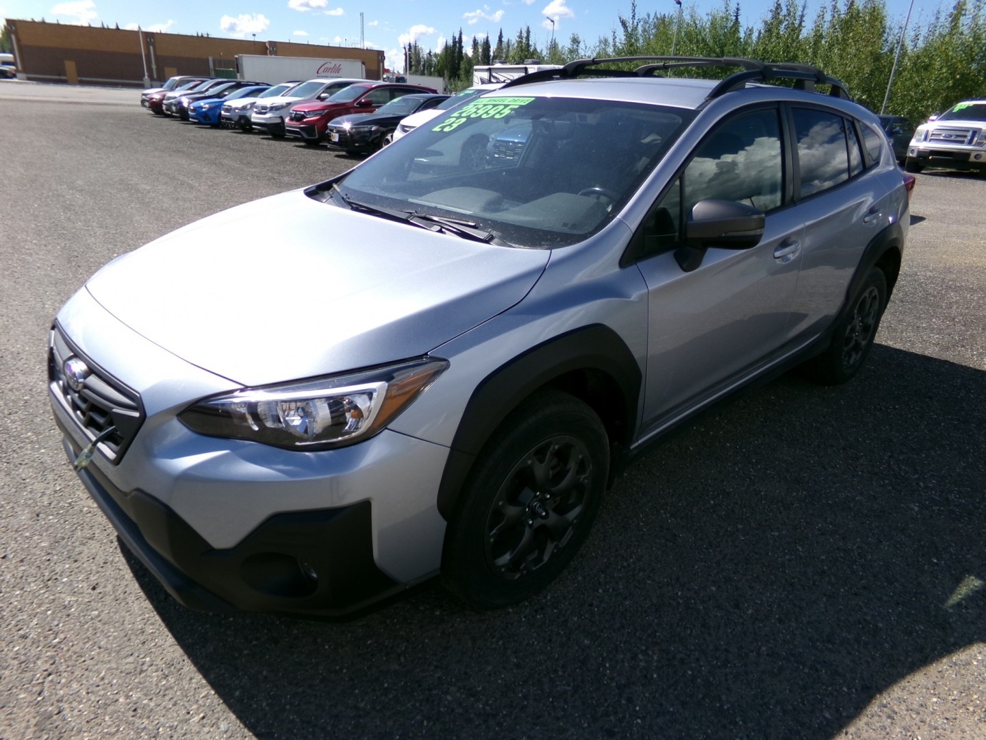2023 Grey Subaru Crosstrek Sport (JF2GTHRC9PH) with an 2.5L H4 SOHC 16V engine, CVT transmission, located at 2630 Philips Field Rd., Fairbanks, AK, 99709, (907) 458-0593, 64.848068, -147.780609- Photo#0