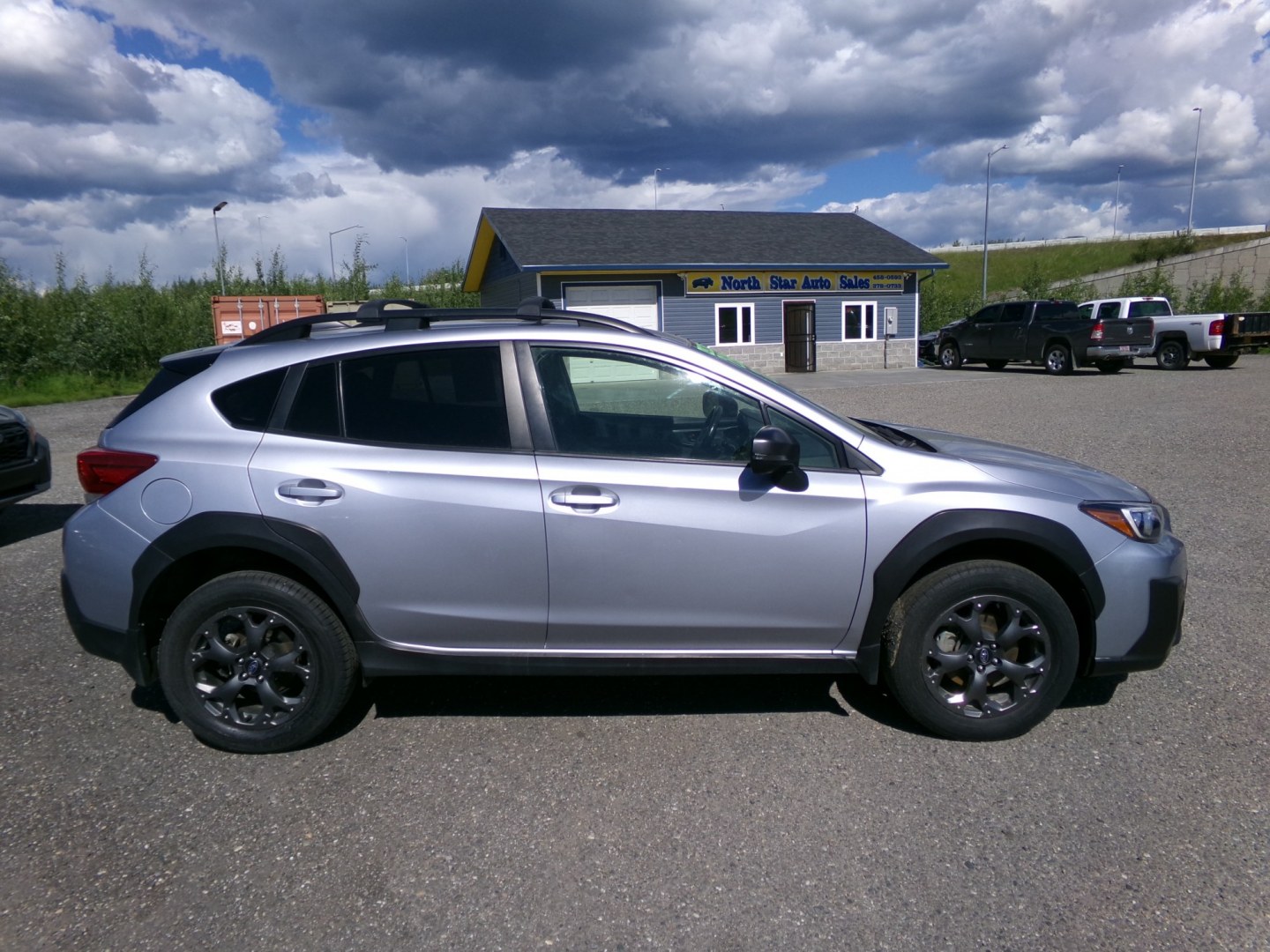 2023 Grey Subaru Crosstrek Sport (JF2GTHRC9PH) with an 2.5L H4 SOHC 16V engine, CVT transmission, located at 2630 Philips Field Rd., Fairbanks, AK, 99709, (907) 458-0593, 64.848068, -147.780609- Photo#2