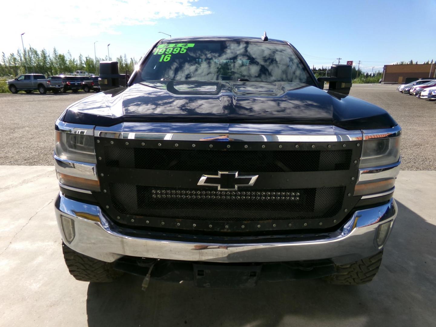2016 Black Chevrolet Silverado 1500 LT Crew Cab 4WD (3GCUKREC6GG) with an 5.3L V8 OHV 16V engine, 6A transmission, located at 2630 Philips Field Rd., Fairbanks, AK, 99709, (907) 458-0593, 64.848068, -147.780609 - Photo#1