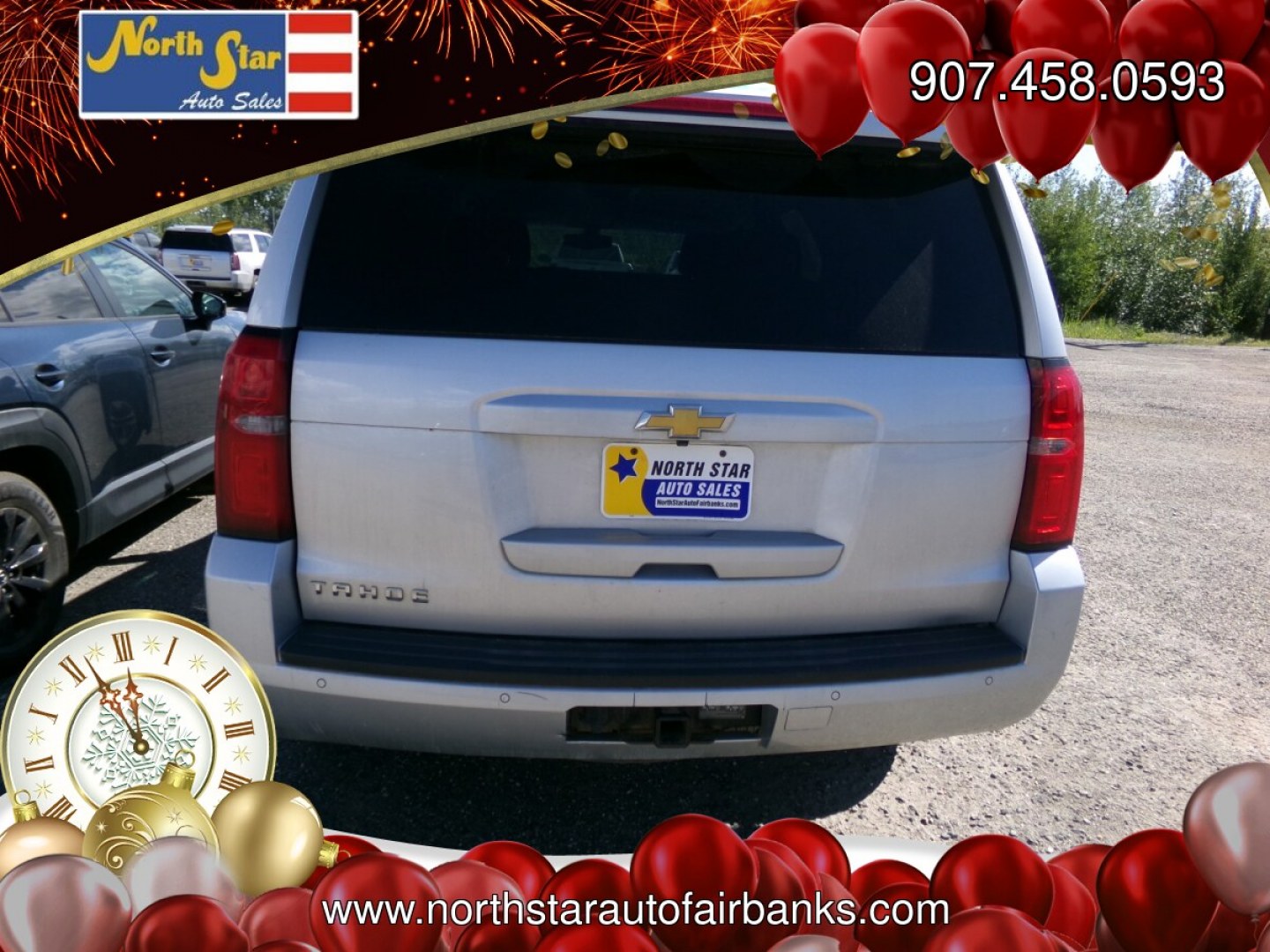 2015 Silver Chevrolet Tahoe LS 4WD (1GNSKAEC0FR) with an 5.3L V8 OHV 16V engine, 6-Speed Automatic transmission, located at 2630 Philips Field Rd., Fairbanks, AK, 99709, (907) 458-0593, 64.848068, -147.780609- Photo#3