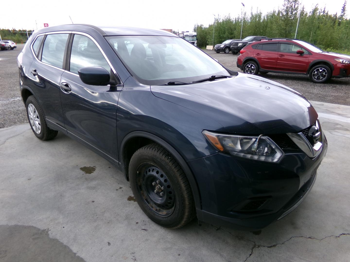2016 Blue Nissan Rogue S AWD (5N1AT2MVXGC) with an 2.5L L4 DOHC 16V engine, CVT transmission, located at 2630 Philips Field Rd., Fairbanks, AK, 99709, (907) 458-0593, 64.848068, -147.780609- Photo#0