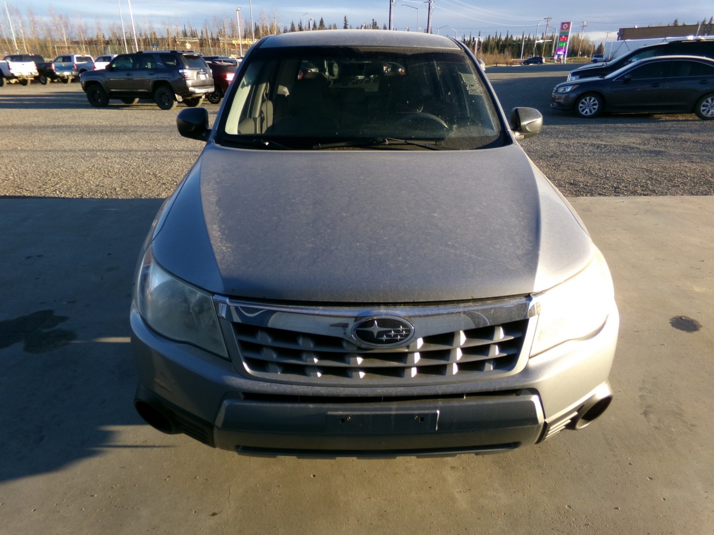 2011 Silver Subaru Forester 2.5X (JF2SHBAC5BH) with an 2.5L H4 SOHC 16V engine, 4A transmission, located at 2630 Philips Field Rd., Fairbanks, AK, 99709, (907) 458-0593, 64.848068, -147.780609- Photo#1