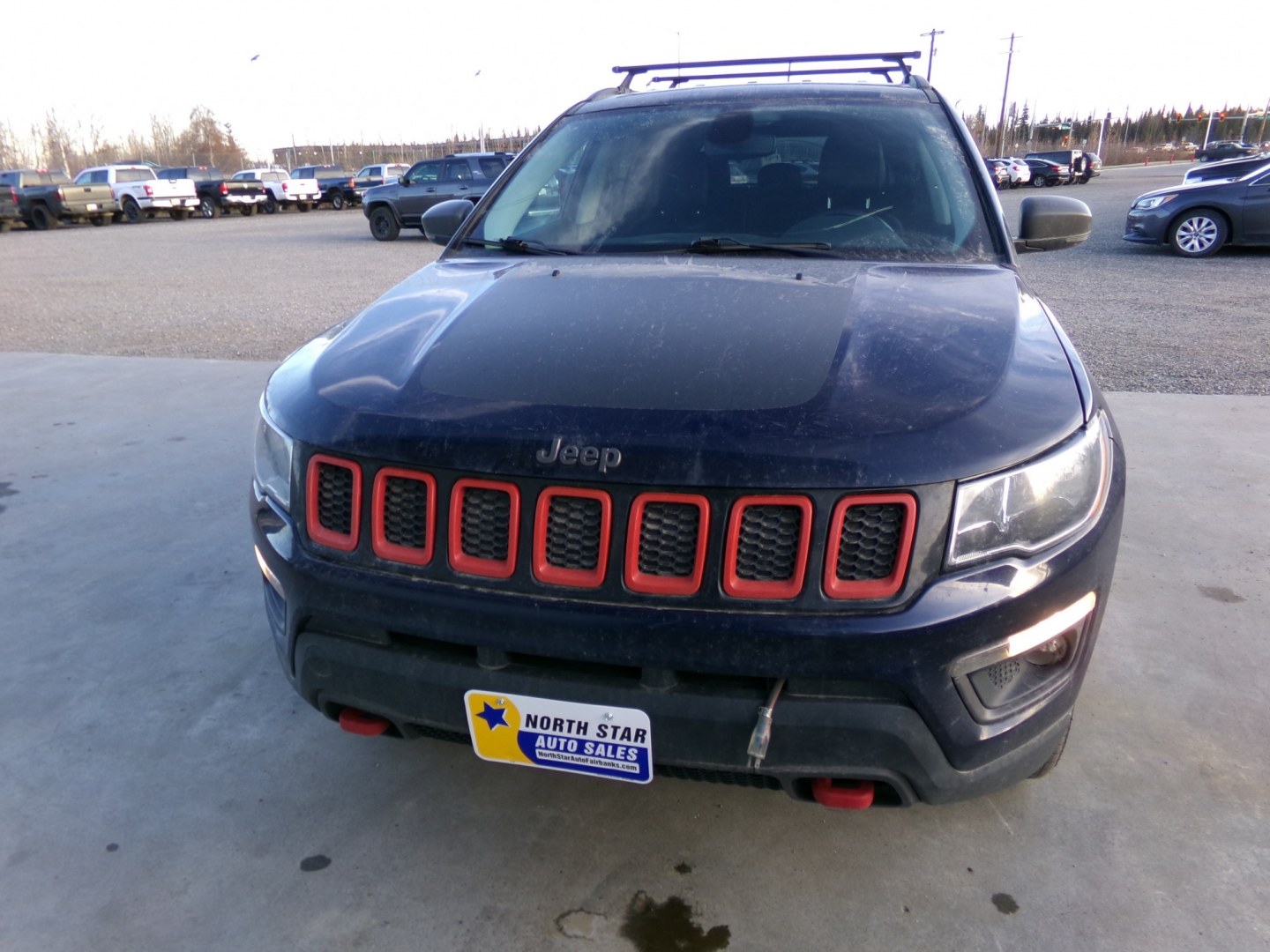 2019 Blue Jeep Compass Trailhawk 4WD (3C4NJDDB6KT) with an 2.4L L4 DOHC 16V engine, 9A transmission, located at 2630 Philips Field Rd., Fairbanks, AK, 99709, (907) 458-0593, 64.848068, -147.780609- Photo#1